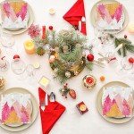 Pink Christmas Tree Decorative Paper Napkins - 80 Pack