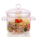 Heart-Shaped Pink Cooking Pots with Clear Glass
