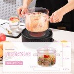 Heart-Shaped Pink Cooking Pots with Clear Glass