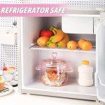 Heart-Shaped Pink Cooking Pots with Clear Glass