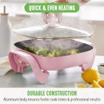 GreenLife 12" Nonstick Square Electric Skillet - Pink