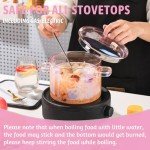 Heart-Shaped Pink Cooking Pots with Clear Glass