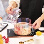 Heart-Shaped Pink Cooking Pots with Clear Glass