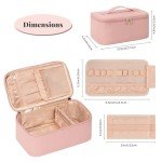 Pink Waterproof Travel Makeup Bag with Compartments