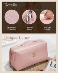 Personalized Leather Makeup Bag for Women & Teens