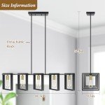 Modern Black Gold Farmhouse Wood Chandelier