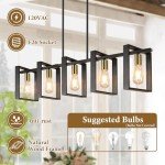 Modern Black Gold Farmhouse Wood Chandelier