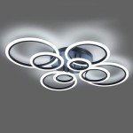 Modern Dimmable LED Black Flush Mount Light