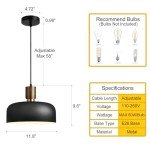 Sleek Black Pendant Light for Stylish Interiors