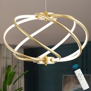 Elegant Gold LED Cage Chandelier for Any Space