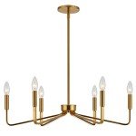 Gold Farmhouse 6-Light Chandelier for Home Decor
