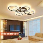 Modern Dimmable LED Black Flush Mount Light