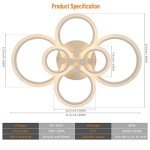 SJV Modern Dimmable LED Ceiling Light Fixture