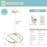 Elegant Gold LED Cage Chandelier for Any Space