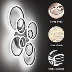 Modern Dimmable LED Black Flush Mount Light