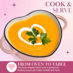 Heart-Shaped Pink Cast Iron Dutch Oven