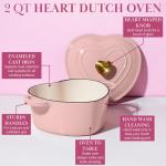 Heart-Shaped Pink Cast Iron Dutch Oven