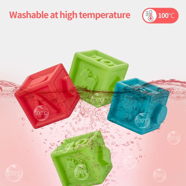 Colorful Soft Stacking Baby Blocks Set of 6