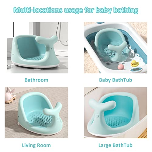 Whale Baby Bath Seat with 3 Bath Toys