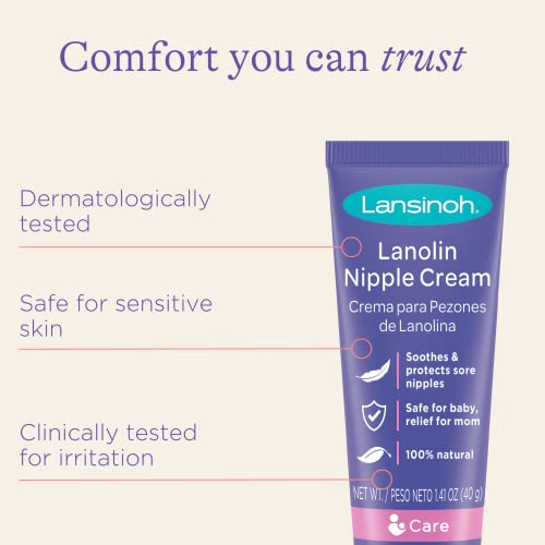 Lansinoh Lanolin Nipple Cream for Breastfeeding Moms, 1.41 Ounces