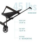 Dream On Me Compact Coast Rider Stroller - Black