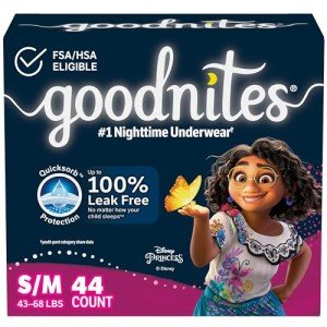 Goodnites Girls' Bedwetting Underwear, Size S/M, 44 Ct