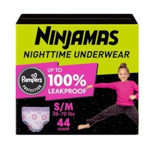 Pampers Ninjamas Nighttime Bedwetting Underwear - Girls S/M
