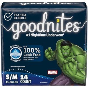 Goodnites Boys' Bedwetting Underwear, Size S/M