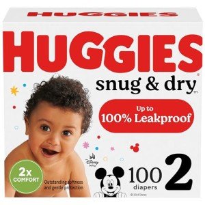 Huggies Snug & Dry Size 2 Diapers 100 Count