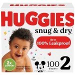 Huggies Snug & Dry Size 2 Diapers 100 Count