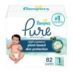 Pampers Pure Protection Size 1 Diapers, 82 Count