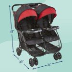 Kolcraft Cloud Plus Lightweight Double Baby Stroller