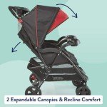 Kolcraft Cloud Plus Lightweight Double Baby Stroller