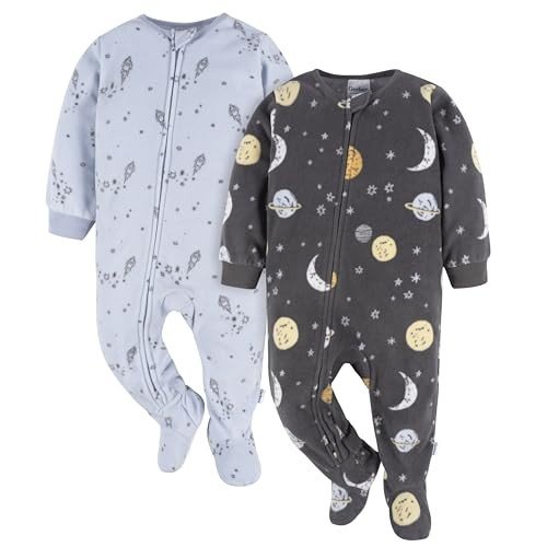 Gerber Baby Boy's Flame Resistant Fleece Pajamas 2-Pack