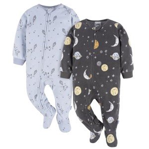 Gerber Baby Boy's Flame Resistant Fleece Pajamas 2-Pack