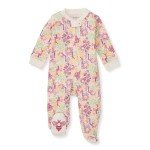 Burt's Bees Baby Girls Organic Cotton Footed Pajamas