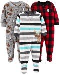 Baby Boys’ 3-Pack Fleece Footed Pajamas Set