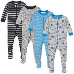 Gerber Baby Boys' Dinosaur Footed Pajamas, 9 Months