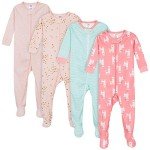 Gerber Baby Girls' Love Llamas Pajamas, 4-Pack