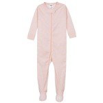 Gerber Baby Girls' Pink Footed Pajamas Set, 18 Months