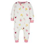 Baby Girl's 3-Pack Snug Cotton Pajamas, Fox