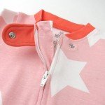 Organic Cotton Footed Pajamas for Baby Girls, Jumbo Star