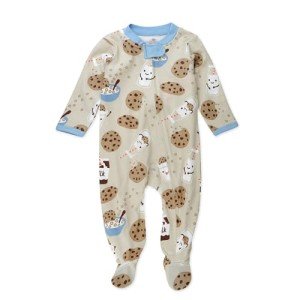 Organic Cotton Footed Pajamas for Babies, Milk N Cookies