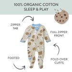 Organic Cotton Footed Pajamas for Babies, Milk N Cookies