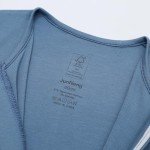 Blue Bamboo Baby Sleeper with Mittens & Zipper