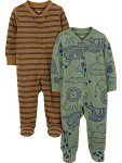 Cozy 2-Pack Footed Sleepers for Babies