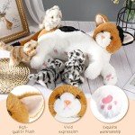 Plush Mommy Cat with 4 Baby Kittens