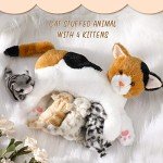 Plush Mommy Cat with 4 Baby Kittens