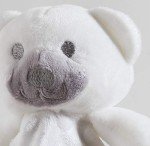 Cute Soft Baby Security Blanket - White Bear
