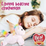 Rainbow Unicorn Stuffed Animal Set for Girls